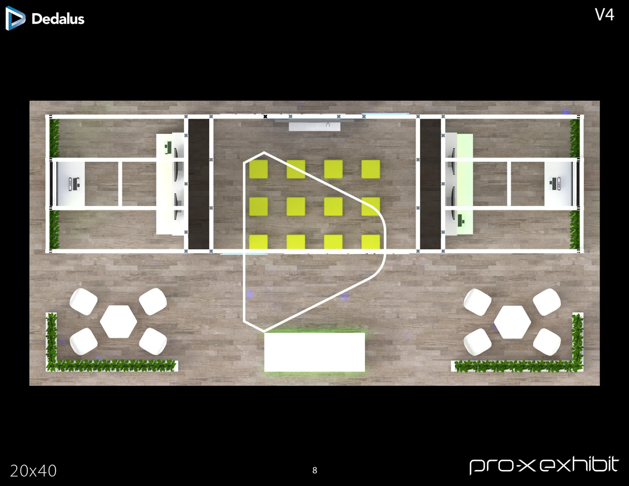 20x40 Île booth design by Pro-X Exhibits